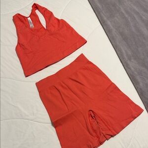 Women's coral workout Set